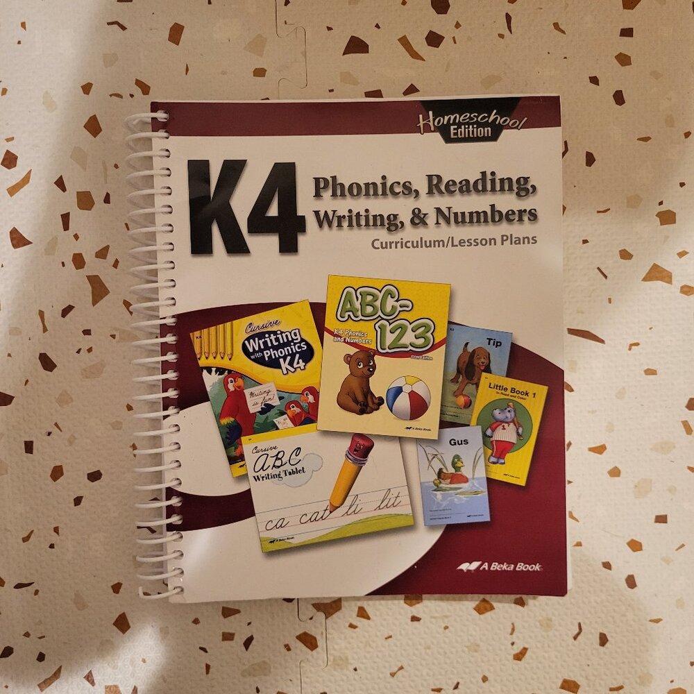 Abeka K4 Phonics, Reading, Writing Lesson Plan
